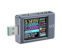 USB Tester 4-24V 6A LCD USB Voltages Current Power Tester Multimeter Fast Charging Detection Capacity Ripples Measurement Virtual Load Testing