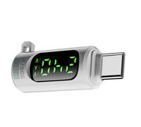 USB Tester - Aluminium Alloy 3.6 x 1.3 x 1.3 cm Digital Display Power Meter, 240 W Adapter, The 4 Protocol with Screen Change Button Supports Charging Analysis of Cable