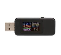 USB Tester, DC4-30V Charger Detector LCD Display Digital Voltmeter Ammeter Voltage Meter USB Tester Unit Support Fast Charge 2.0 and 3.0(Black)