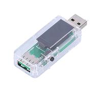 USB Tester Digital LCD Display Bluetooth Wireless Voltage Current Monitor Fast Charging Protocol Detector for Mobile Power Supplies Android IOS PC Computers ABS Material (Transparent)