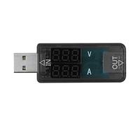 USB Tester Digital Multimeter DC3.2-10V 0-3A LED Display, Black | Battery Voltmeter Ammeter Charger Doctor, USB Tester, LED Display, Mobile Monitor Gauge