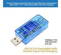 USB Testing Meter with Digital Voltmeter and Battery Capacity Function, Dual USB Ports for Input and Output, and Intelligent Load Identification IC (H)
