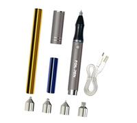 ＡＷＨＡＯ USB Thermal Transfer Pen Made of Aluminum Alloy with 4 Interchangeable Tips, Scrapbooking Tool Kit for Creating, Gray