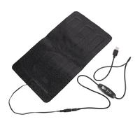 USB Three Level Temperature Control Reptile Heating Mat for Small Animals | Portable Black Leather Pad, for Reptile Box and Outdoors, One Piece Heated Accessory