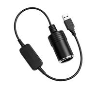 USB to 12V Car Adapter, USB to Cigarette Lighter Adapter Cable, 5V to 12V Step-Up Converter for Dash Cam, GPS, Car Charger