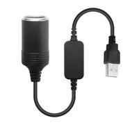 USB to 12V Cigarette Lighter Adapter 5V USB Male to 12V Cigarette Lighter Socket Female Converter Car Charger Power Cable Cord for Driving Recorder, Dash Cam, GPS, Car Purifier, E-Dog