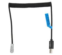 USB to 2 Pin Cable for BMPCC 4K 6K C, Black Cinema C Supply Cable, Wire with Reinforced Sleeve, 12V Input Output Voltage,