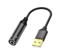 USB to 3.5mm Adapter Sound Card for Laptops and Desktops Auditory Upgrades