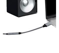 USB to 3.5mm Audio Adapter | External Sound Card Jack Audio Adapter - Plug and Play Audio Cable, Stereo Converter, Built-in Decoding Chip