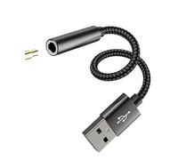 USB to 3.5mm Audio Adapter for Headphone Jack DAC Cable Sound Card Interface PC Car Microphone External Headset Converter Auxiliary Port for PS4 PS5 Computer Speaker Laptop Controller Devices