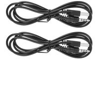 USB to 3.5mm Charger Cable 2 Pack Black Pvc for Audio Output