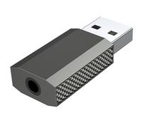 USB to 3.5mm Female Jack Sound Adapter with Mic Textured Desktop Laptop Headset USB Sound Adapter for PC