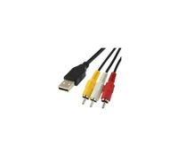 USB to 3 x RCA Male Cable, Length: 1.5m