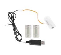 USB to 4.5V LR14 C Battery Eliminator USB Power Cable 3PCS LR14 C Battery Replacement Adapter