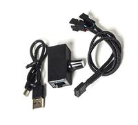 USB To 4Pin PC Fan Power Adapter 8W DC12V Speed Controls With Step Up Voltages And 2/3 Way Cable Included USB Fan Power Adapter Cable