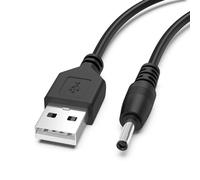 USB to 5V DC Cable Universal Charging Power Cord 3.5 x 1.35mm Jack Replacement for Electric Toothbrush HUB Splitter Router LED Lights (Black)