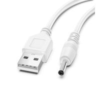 USB to 5V DC Cable Universal Charging Power Cord 3.5 x 1.35mm Jack Replacement for Electric Toothbrush HUB Splitter Router LED Lights (White)