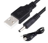 USB to 5V DC Power Cable, 3.5 x 1.35mm Cable for Electric Toothbrush HUB Splitter Router LED Lights, 1M, Black