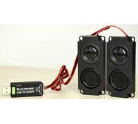 USB to Audio USB Sound Card with 8Ω 5W Speaker for Raspberry Pi/Jetson Nano, Win7/8/8.1/10,Linux,Android, Driver-Free Plug and Play, Recording/Playback Support, Onboard Microphone/Speaker Header