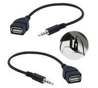 USB to AUX and 3.5mm Jack Adapter, Waterproof, Car Audio, MP3 Players, U Disk, Decoding Function