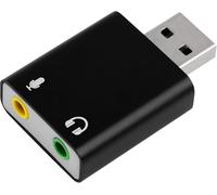 USB to AUX Audio Adapter USB Sound Card, External Sound Card with 3.5mm Jack for Headphones & Mic, Plug & Play Stereo Converter for PC, Mac, PS5, Steam Deck, Laptop DJ Mixer