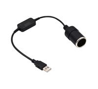 USB to Cigarette Lighter Adapter, 5V USB A Male to 12V Cigarette Lighter Female Car Electronics Socket Converter Cable, Step Up Adapter, USB to DC Power Cable for Dash Cam Car Charger GPS Recorder