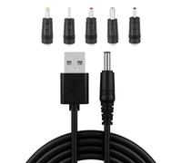 USB to DC Power Cable 1M 5V 2.0 A Universal Usb Male to Dc 5.5 X 2.1mm Power Cord Adapter for Laptop Router Keyboard with Barrel Jack 2.5x0.7mm 3.5x1.35mm 4x1.7mm 5.5x2.5mm 3x1mm Connectors Tips