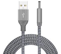 USB to DC Power Cable 3.3FT/1M USB A to DC 1.35*3.5mm Barrel Jack Adapter | Nylon Braid Charging Cable 5V Power Charger Cord Compatible for FOREO Luna Facial Cleanser/IRIS Eye Massager/Mini Fan/Speaker