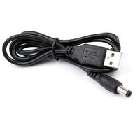 USB to DC Power Cable 3.5 x 1.35mm 5V Barrel Jack Cable Replacement DC USB Charging Cord Universal DC Charger Wire for Foreo Luna Bitvae Seago Electric Toothbrush LED Lights Route, Black 1m
