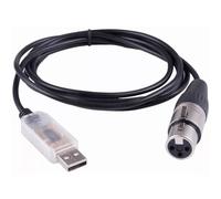 USB to DMX Interface Adapter LED DMX512 RS485 Converter Signal Level Computer PC Stage Lighting Controller Cable with Multi System Support for WIN XP 7 8 10 ANDROID MAC OS LINUX VISTA and Freestyler D