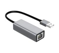 USB to Ethernet Adapter | Gray USB Network Adapter for Fast Ethernet Connection | 100mbps Network Adapter for Business Travel Education Entertainment | Ethernet LAN Network Adapter