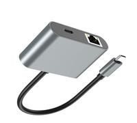 USB to Ethernet Adapter, LAN Network Converter, 2.44x2.44x0.51 inch Gigabit Type C RJ45, Fast Wired Internet Connection for Laptop Tablet Phone Projector, Home Office Meeting Room