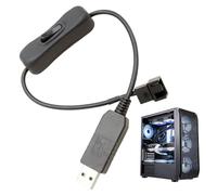 USB To Fan Adapter | 3/4-Pin PWM USB Converter | Fan Speed Controller | For Computer Desktop Electronic Devices Cooling Systems Car Maintenance
