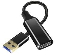 USB to HD Adapter for Monitor, USB 3.0/2.0 to HD Cable Converter 1080P Connector Output for Computer Laptop Desktop with Multiple Windows 11/10/8.1/8/7,Mac MacBook pro, Monitors for PC TV Black