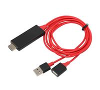 USB to HDMI Adapter Cable, 1080P Female to Male HDTV Cable for Android OS Phone to TV Monitor Projector (Red)