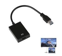 USB to HDMI Adapter for Multi-Display, USB 3.0/2.0 to HDMI Adapter Cable Video Converter for Windows 7 8 10, Laptop HDTV, High-Definition 1080P Graphics, Mirror & Extend Modes, Easy Installation