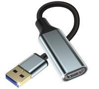 USB to HDMI Adapter,USB 3.0/2.0 to HDMI Cable Converter 1080P for Monitor Connector Output for Computer Laptop Desktop with Multiple Windows 11/10/8.1/8/7,Mac MacBook pro, Monitors for PC TV Gray