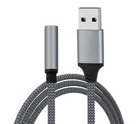 USB to Jack Audio Adapter - External Sound Card Converter | Advanced Stereo Experience with Built In Decoding Chip: USB to Jack Adapter with Enamel Wire Core provides sound quality preservation, while