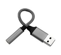 USB To Jack Audio Adapter - External Stereo Sound Card, Audio Jack Converter | PC, Laptop, Tablet & Headphones, Stereo Cable For Enhanced Sound Quality