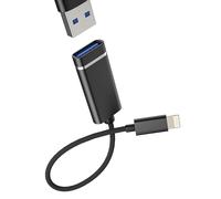 USB to Lightning Adapter Camera OTG Cable for iPhone 14 13 12 Pro Max for iPad for Apple Card Reader Keyboard Port Flash Drive Dongle Connector Mouse Transfer Memory Adaptor USB-A Female Lighting Male