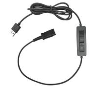 USB to QD Headset Adapter Cable with Volume Control and Mute Mic/Speaker | Compatible with Plantronics Quick Disconnect Wired Headset for Computer Laptop PC Desktop Mac UC Skype Lync Softphone Linux