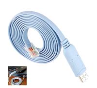 USB to RJ45 Console Cable, 1.8m/6 Ft RS232 Replacement Rollover Console Cable PL2303GT Chip Compatible with Routers Switches Network Setup Supports Windows 7 8 10 11 Mac Linux (Blue)