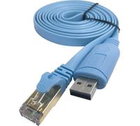 USB to RJ45 Console Cable for Cisco, HP Networking Equipment, Routers Switches Ethernet Cable with Shielded for Windows Mac Linux, Ethernet to USB Console Connection, 1.8 Meters