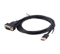 USB To RS232 DB9 Serial Cable Male Connector Converter Adapter Cable Chip Black 6ft