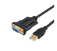 USB to Serial Cable 2M, USB to RS232 Female DB9 9-pin DCE Converter Cord Gold Plated with PL2303 Chipset for Connecting Cisco Switches, Cashier Register, Modem, Scanner, Digital Cameras, CNC, Printer