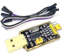 USB to TTL Serial Adapter CH340G Module | 3.3V/5V Logic Level Jumper | Overvoltage Protection | Plug & Play USB-UART Converter for Microcontroller Programming & Development