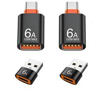 USB to USB C Adapter 4 Pack USB A to C Adapter Female to Male for Samsung Galaxy, MacBook Pro, Mobile Phone, PC