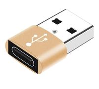 USB to USB C Adapter for i-Phone 16 15, PD 20W USB-C Type C Fast Car Charger Adapter Plug for i-Phone 14, 13, 12, 11, Sam-sung S24, S23, S22 S21 S20 and More, Type C Female to USB A Male (Gold)
