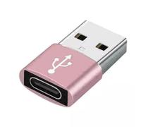 USB to USB C Adapter for i-Phone 16 15, PD 20W USB-C Type C Fast Car Charger Adapter Plug for i-Phone 14, 13, 12, 11, Sam-sung S24, S23, S22 S21 S20 and More, Type C Female to USB A Male(Rose Gold)