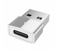 USB to USB C Adapter for i-Phone 16 15, PD 20W USB-C Type C Fast Car Charger Adapter Plug for i-Phone 14, 13, 12, 11, Sam-sung S24, S23, S22 S21 S20 and More, Type C Female to USB A Male (Silver)